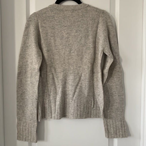 NWT J. CREW FACTORY Gray Lambswool V-Neck Long Sleeves Cardigan Sweater Size S - Picture 9 of 14